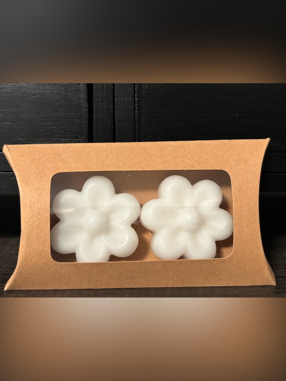 2 Hand Crafted Flower Blossom Wax Melts in Agave Nectar Scent